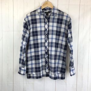 J. Crew Blue And White Plaid Shirt Size XS